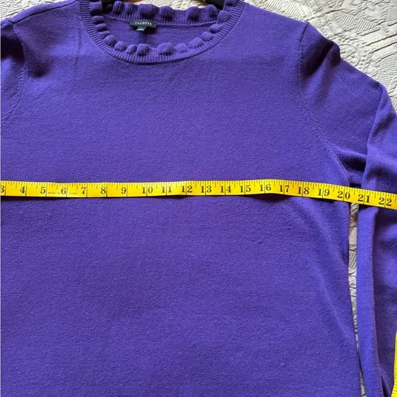 Talbots Rich Purple Crew Neck Sweater - Picture 4 of 4